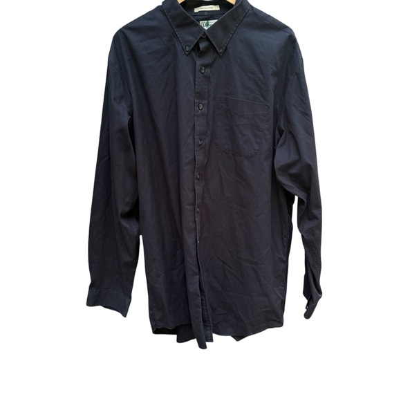 L.L.Bean Men’s Black Wrinkle Free Button Down Shirt XXL Tall Long Sleeve - Picture 3 of 7